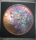 1879 Morgan Silver Dollar ** Storage Tarnished Rainbow Toned *  Beautiful & RARE