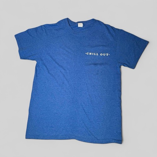 “Chill Out” Blue Unisex Tee Shirt- small - Picture 3 of 6