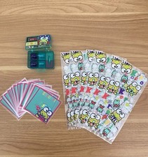 Lote De Colección Sanrio Keroppi 1995/1996 Bolsas de Celofán Memo Notas Hojas Juego de Sellos