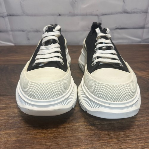 Alexander McQueen Tread Slick Lace Up Sneakers Black/White Size EU 40 US 9.5 - Picture 11 of 18