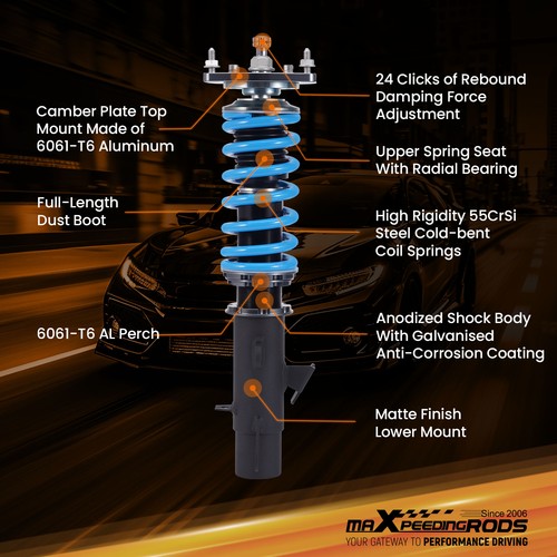 Maxpeedingrods T6 Coilover 24 Way Damper Kit For Mini Cooper Clubman R55 2007-14 - Picture 6 of 17