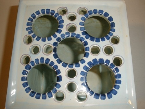 Delfter Palin Thorley Flower Brick Restoration Williamsburg Frosch Vase - Bild 2 von 6