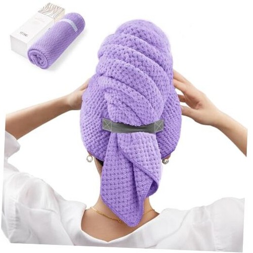 X-Large Microfiber Hair Towel Wrap for Women, Soft Hair Drying Towel with - Picture 1 of 7