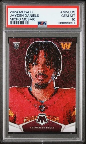2024 PANINI MOSAIC MICRO MOSAIC #MMJDS JAYDEN DANIELS ROOKIE RC PSA 10