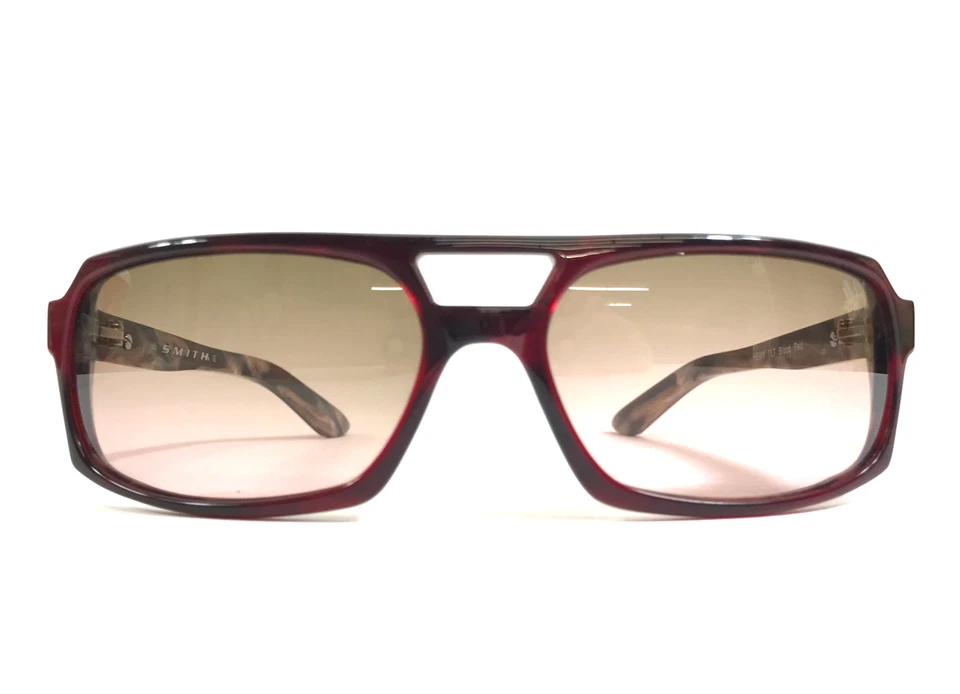 Gafas de sol Smith vintage HEMY TLT rojo sangre rectángulo con lentes rosa degradado Foto 2 de 4