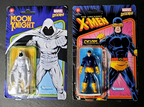 Kenner Marvel Legends MOON KNIGHT/CYCLOPS 3.75 Retro Collection Actionfiguren