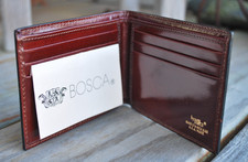 New WALLET Men's Bosca Old Leather Italia small bifold, Cognac