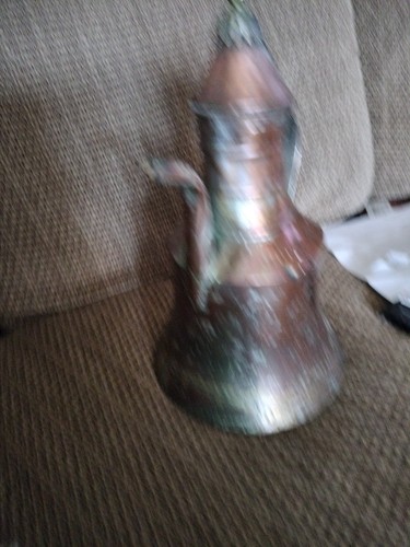 Antique Turkish copper coffee pot 14" In Height - Picture 7 of 8