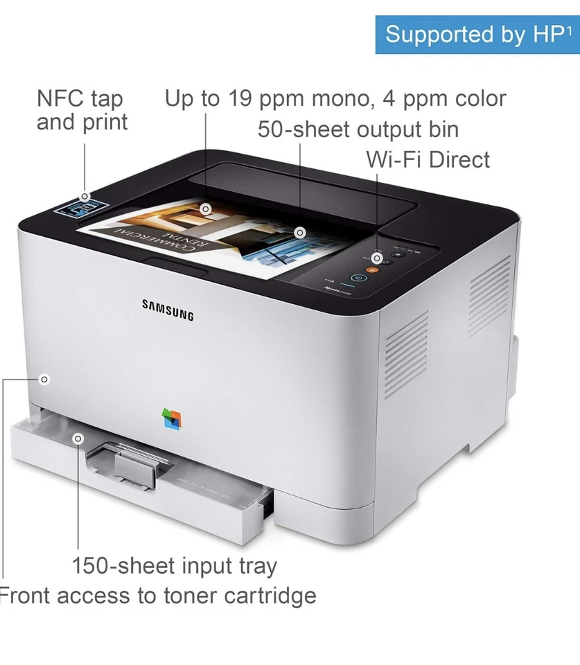 🖨️ Samsung Xpress C430W Wireless Colour Laser Printer |Wi‑Fi /NFC /USB | Tested - Image 3 of 4