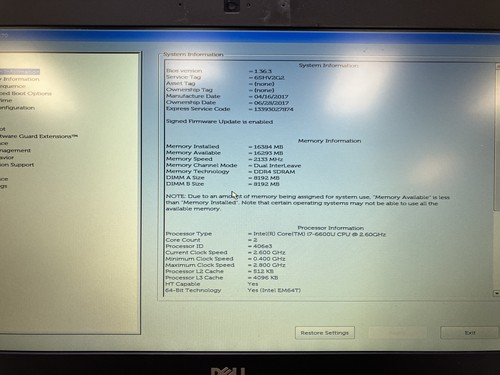 Dell Latitude E7270 13" Core i7-6600U 2.6GHz 16GB RAM NO HDD NO BATT NO OS - Picture 2 of 10