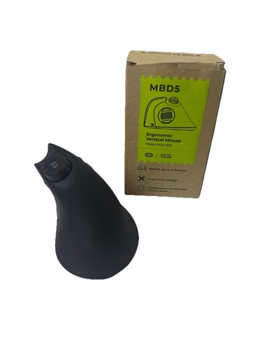 Seenda MBD5 Ergonomic Vertical Mouse MOU-302 Wireless USB BT Black New Open Box - Picture 5 of 8