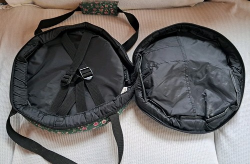 Outer Circle Circular Green Floral Pattern insulated hot / cold travel tote - Picture 3 of 8