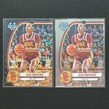 2024-25 Bowman University Chrome - JuJu Watkins Black Wave Refractor (RC) + Base