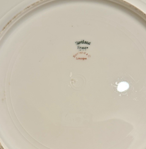 Haviland Limoges Schleiger 1159 Rosa Blumen Goldrand Speiseteller Set 3 - Bild 4 von 4