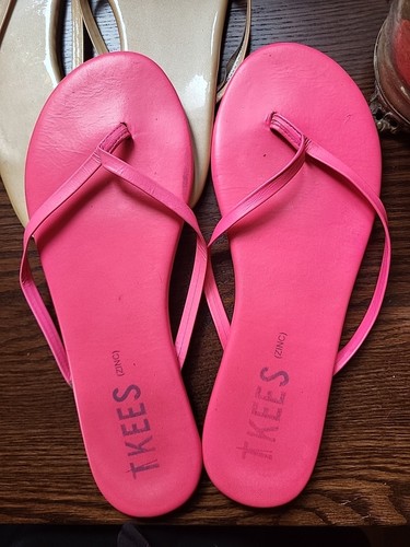 TKEES Women's Foundations Matte & Shiny Lot 2 Pairs Zinc Sand Flip Flop Size 9 - Bild 2 von 6