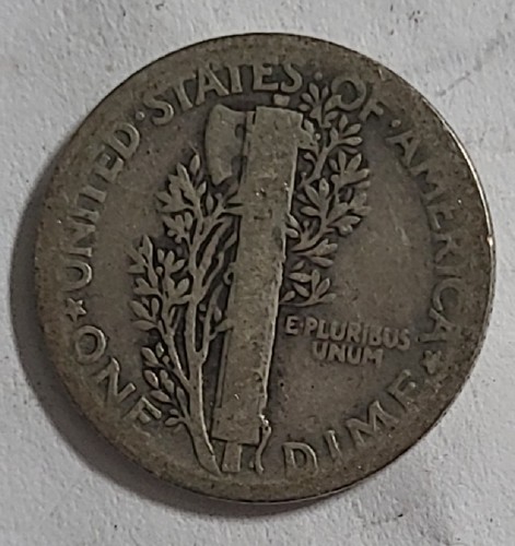 Moneda de diez centavos de mercurio de Estados Unidos 1927-P j5 - Imagen 3 de 4