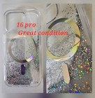 Kate Spade Liquid Glitter Case w/Magsafe for iPhone 16 PRO Opal Iridescent.
