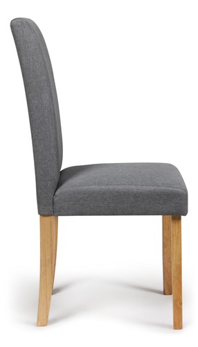 Dining Chairs Faux Leather Black Brown Cream Grey or Fabric Wood Legs Kitchen - Picture 23 of 25