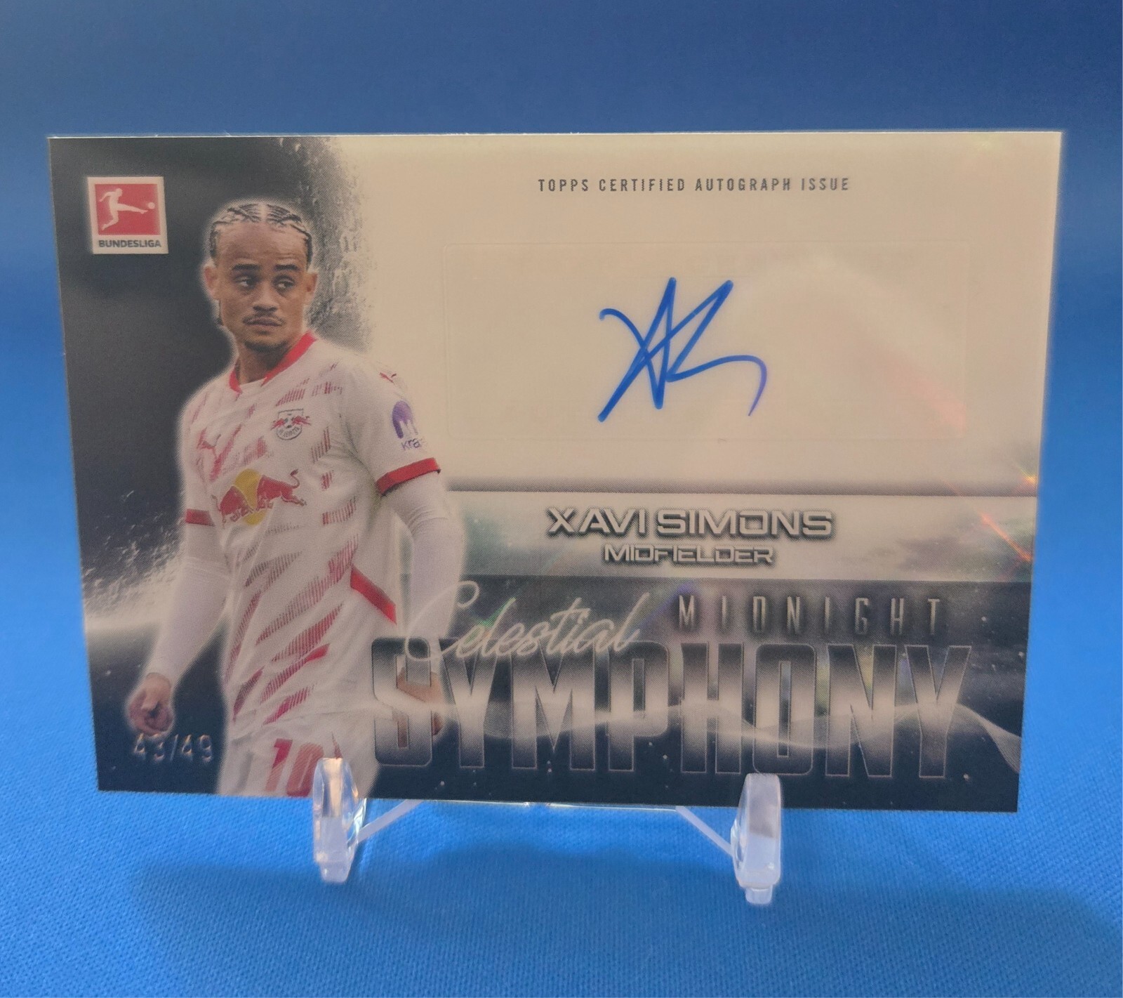 2024-25 Topps Bundesliga Midnight XAVI SIMONS Celestial Symphony Auto /49