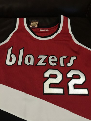 BNWT Clyde Drexler Portland Trail Blazers Authentic Mitchell Ness jersey sz 52 - Picture 2 of 6