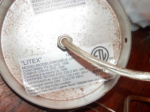 Litex Pendant Light Hanging Red Swirl Art Glass with Brushed Nickel - 第 5/5 張圖片