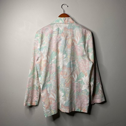 80s vintage floral multicolored blazer by TR Bentley size 18 - Picture 2 of 5