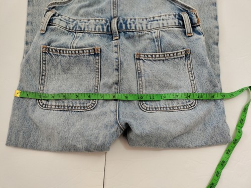 Old Navy Girl's Light Wash Blue 100% Cotton Denim Overalls Size L (10-12) - Picture 7 of 9