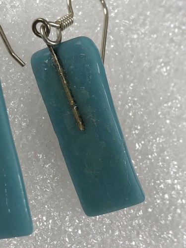 Pendientes de vidrio dicroico artesanales hechos a mano fusionados - Imagen 11 de 13