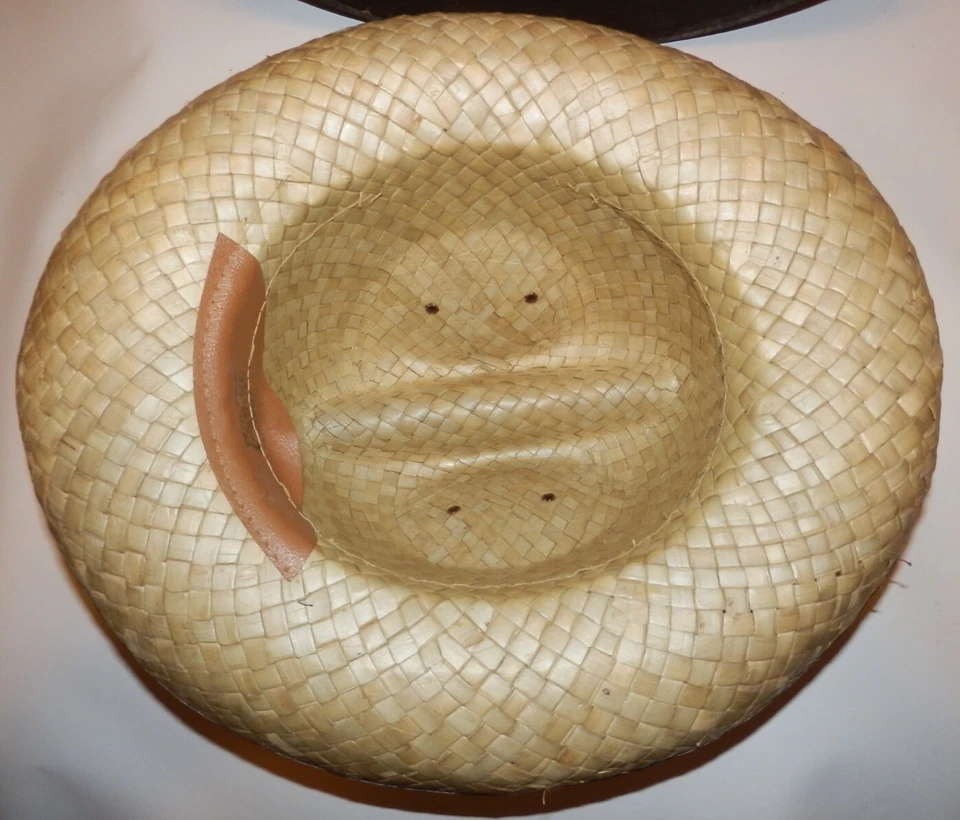 Vintage Portis Straw Cowboy Hat Small w/ Original Box Western Style 6 3/4-7 - Image 3 of 4