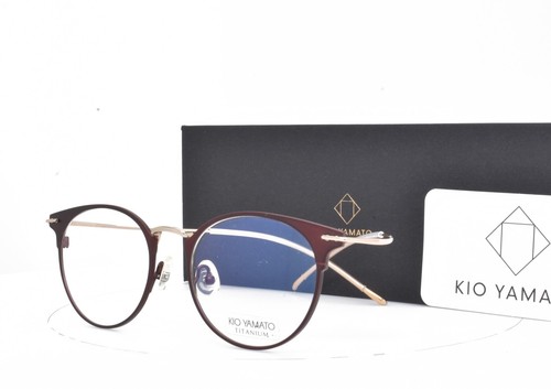 Kio Yamato Eyeglasses Burgundy Red TITANIUM Panto Flexible Temples 48mm 499U 04 - Picture 1 of 4