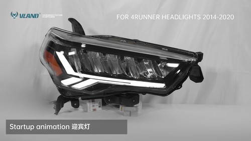 For 2014-2024 Toyota 4Runner LED Reflector Headlights W/Sequential Front Lamps*2 - Video 1 of 1