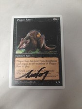 Plague Rats Magic The Gathering MTG Signed
