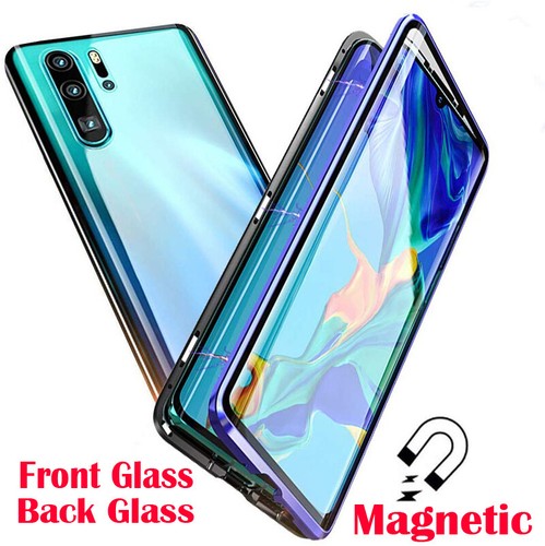 Für Huawei P40 P30 P20 Pro Lite Doppel Hartglas Magnet Handy Hülle Cover - Bild 1 von 11