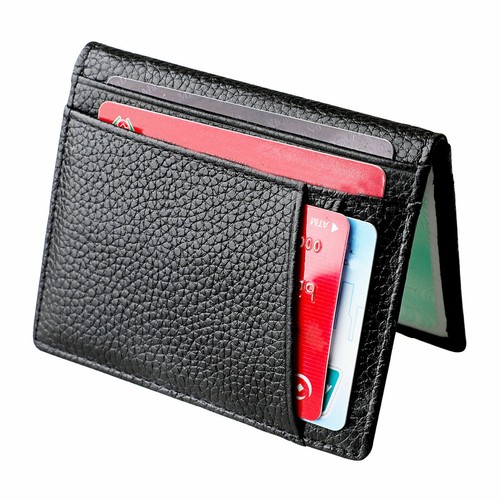 Leather Credit Card Holder Wallet RFID Blocking Pop Slim Aluminum Card Case AUS - Picture 18 of 22