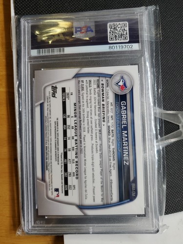 2023 Gabriel Martinez Orange Mojo Refractor Auto #03/25 Rookie Blue Jays PSA 10 - Bild 3 von 3