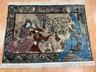 3'8" x 5'1" New Turkish Omar Khayyam Oriental Rug - Pictorial - Hanging Rug