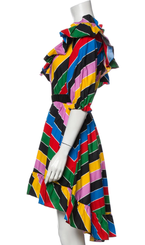 Philosophy di Alberta Ferretti Rainbow Striped Dress, Size 6 (US) 42 (IT) NWT! - Picture 2 of 4