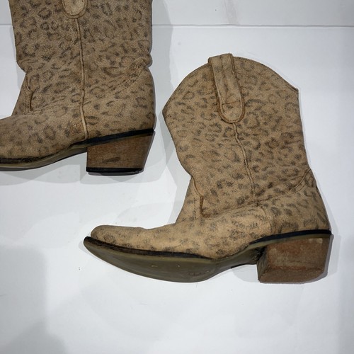 Roper Leopard Cowboy Youth Girls Brown Casual Boots 09-018-0923-0055 Size 12 - Picture 2 of 9