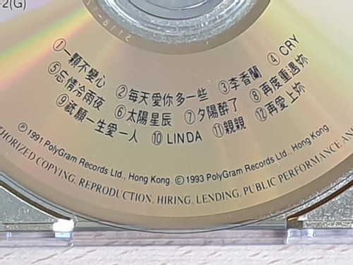 一套五張天龍舊版24K金碟: 張學友 《愛你多一些精選》+ 黎明 《傾城之最》+ 劉德華 《暖暖柔情粵語精選》+ 陳慧嫻 《歸來吧》+ 許美靜《靜聽精采十三首》 - Picture 5 of 18