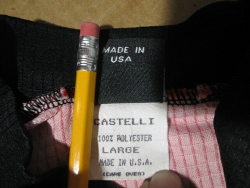 Castelli Rock Shox 2/3 Zip Men's Short Sleeve Cycling Jersey Size L Made In USA - Picture 6 of 11