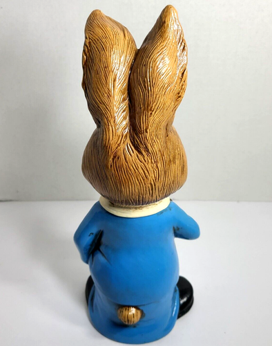 Vintage Hand Painted Ceramic Bunny Rabbit W/Pipe & Jacket Figurine MCM - Picture 4 of 9