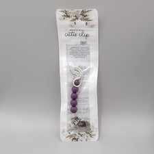 Ryan  Rose Cutie Clip Pacifier Clip Holder Silicone Purple NEW NIP