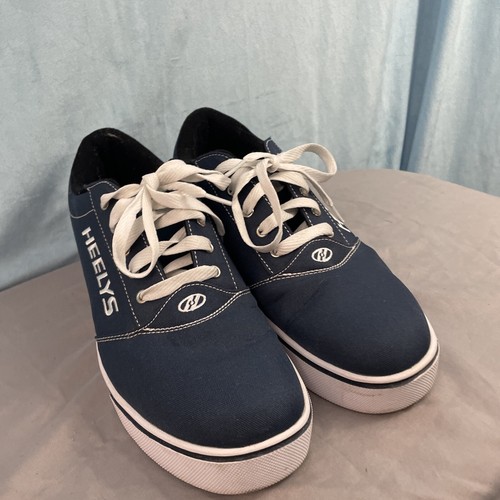 HEELYS Men 12 Blue Y2K Wheel Skate Shoes Navy Blue Mid Low Lace Up Clean EUC 12 - Picture 14 of 21