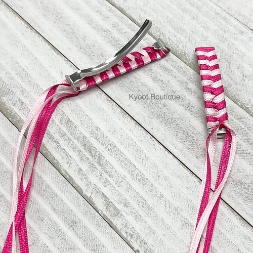 2 Ribbon Barrettes - braided, hair accessory, girl, 80's, quantity discount - Picture 27 of 65