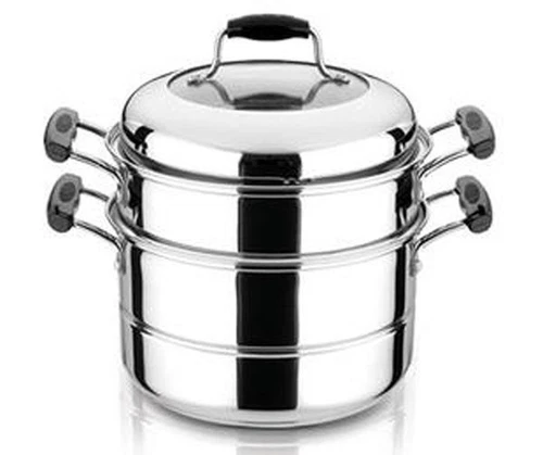 26cm Double Tier Stainless Steel Steamer Set