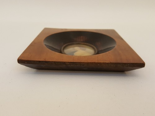 Cuadro miniatura vintage enmarcado italiano pintado a mano firmado Raúl 1,5" x2" - Imagen 5 de 9
