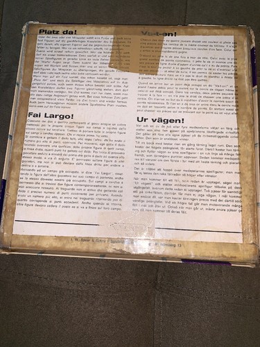 ANTIGUO JUEGO DE LANZA JUEGO ALEMÁN FRANCÉS ITALIANO SUECO TABLERO INFANTIL GO AWAY - Imagen 7 de 9