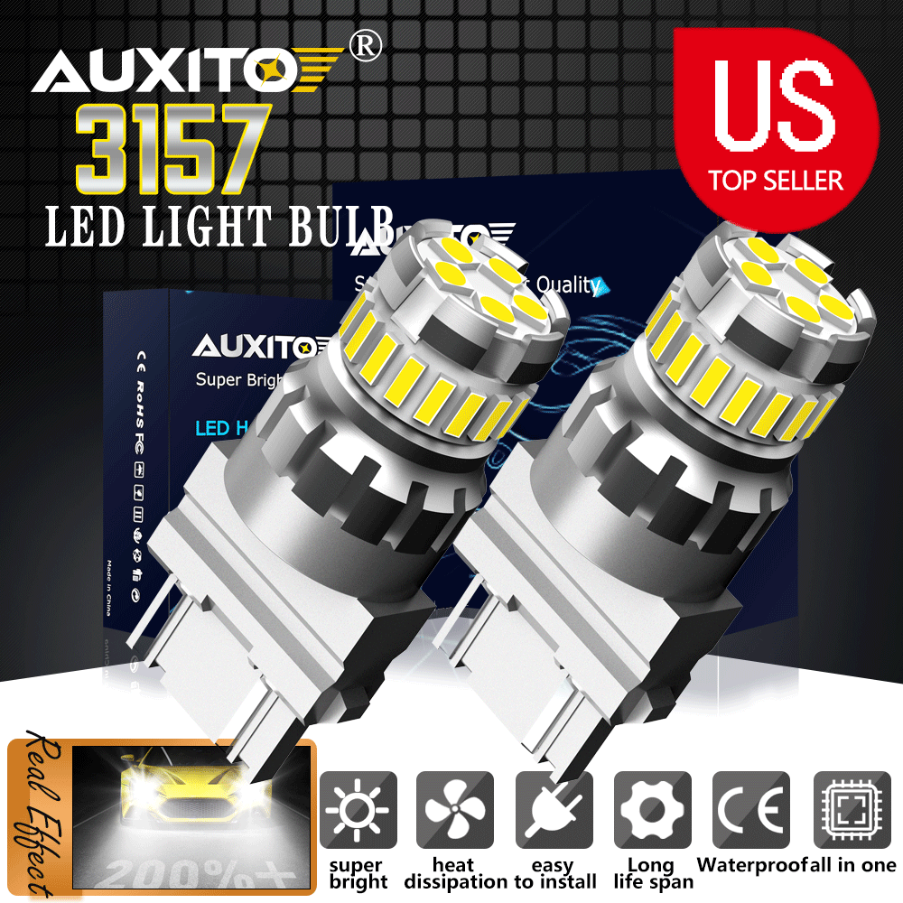 TRANSIT 　 01-08巻セット AUXITO 3157 3156 CANBUS LED Backup Reverse Light Bulbs White