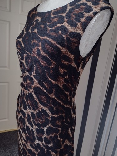 RONNI NICOLE ANIMAL PRINT DRESS, ROUND NECK, SLEEVELESS. SIZE UK 12. EXC.COND - Picture 9 of 10
