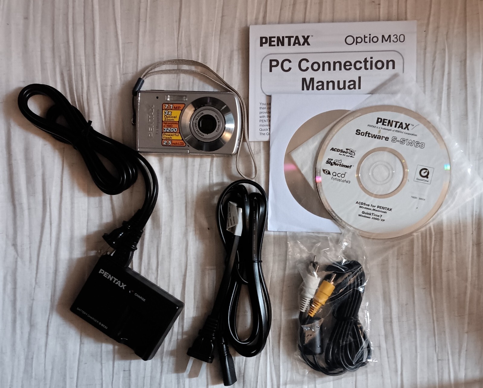 PENTAX Pentax Optio M30 7.1MP Digital Camera - Silver for sale 